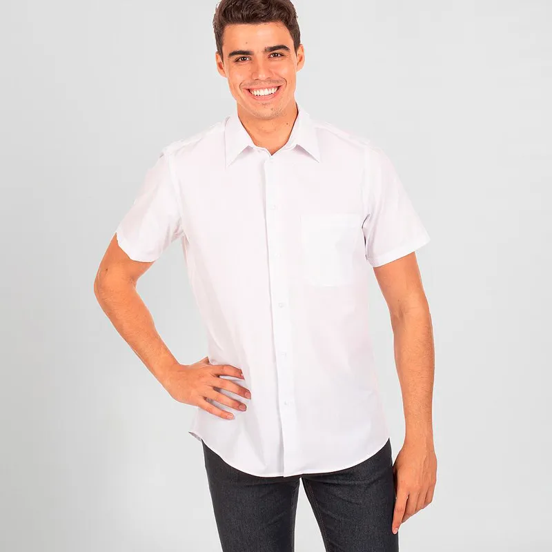 CAMISA LABORAL MANGA CORTA BLANCA RED LINE  GARY'S