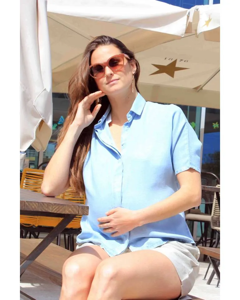 CAMISA PREMAMÁ TENCEL