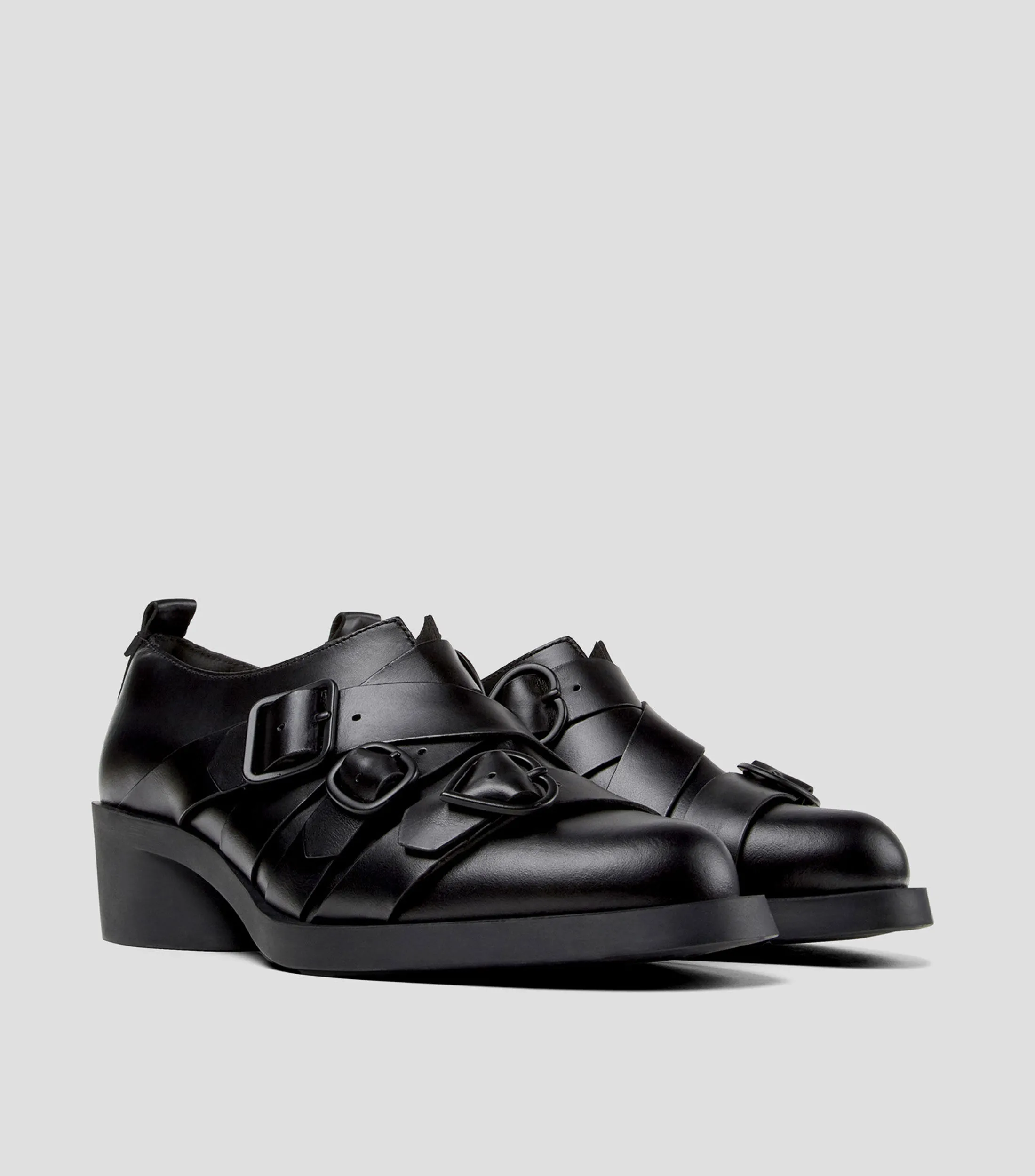 Camper Zapatos Casuales Oxford en Piel con tacón bajo y ancho Mujer