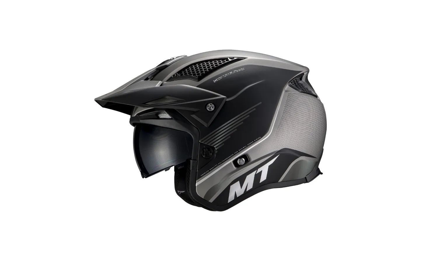 Casco MT District SV Post Gris Mate |12685681233|