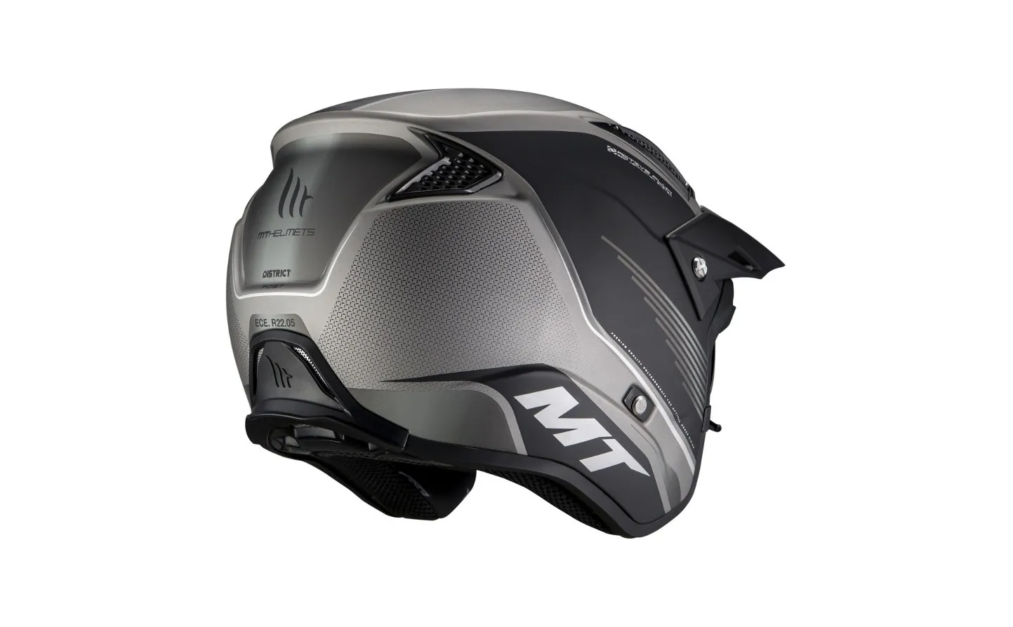 Casco MT District SV Post Gris Mate |12685681233|