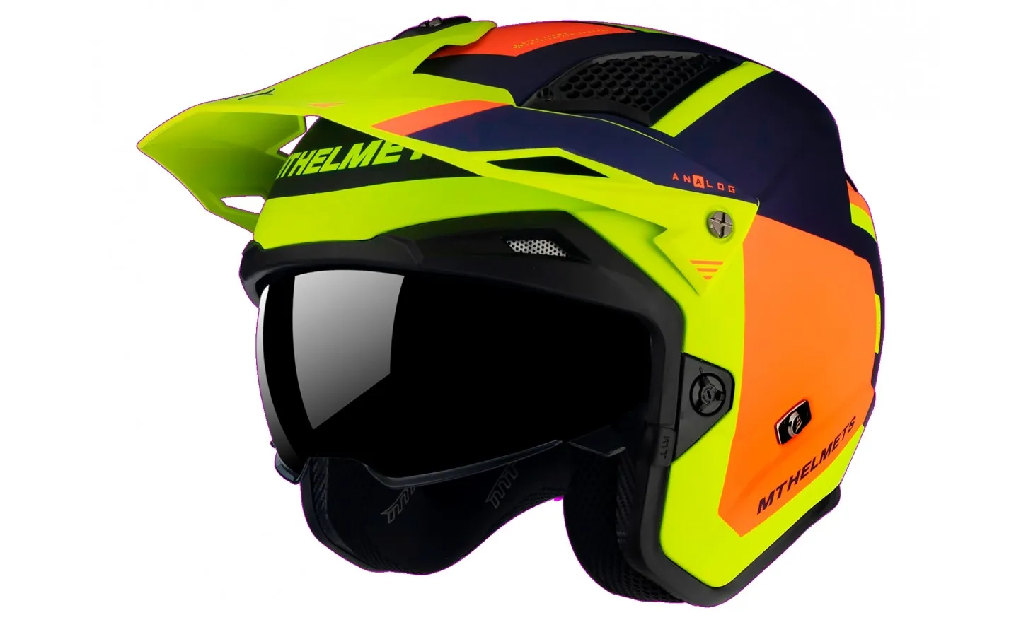 Casco Mt District Sv S Analog Azul Naranja Amarillo Mate |134579432733|