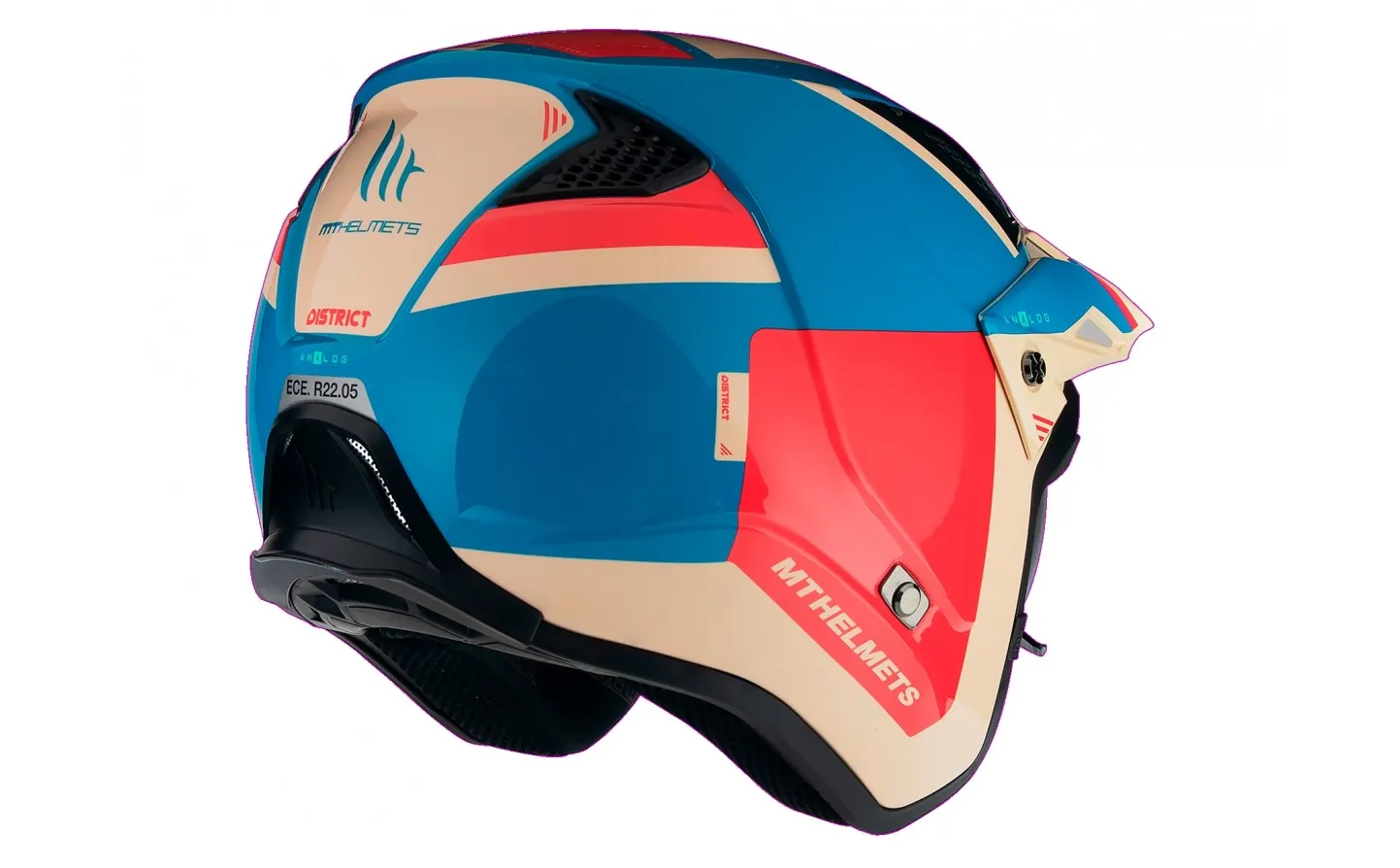 Casco Mt District Sv S Analog Azul Rojo Brillo |13457943713|