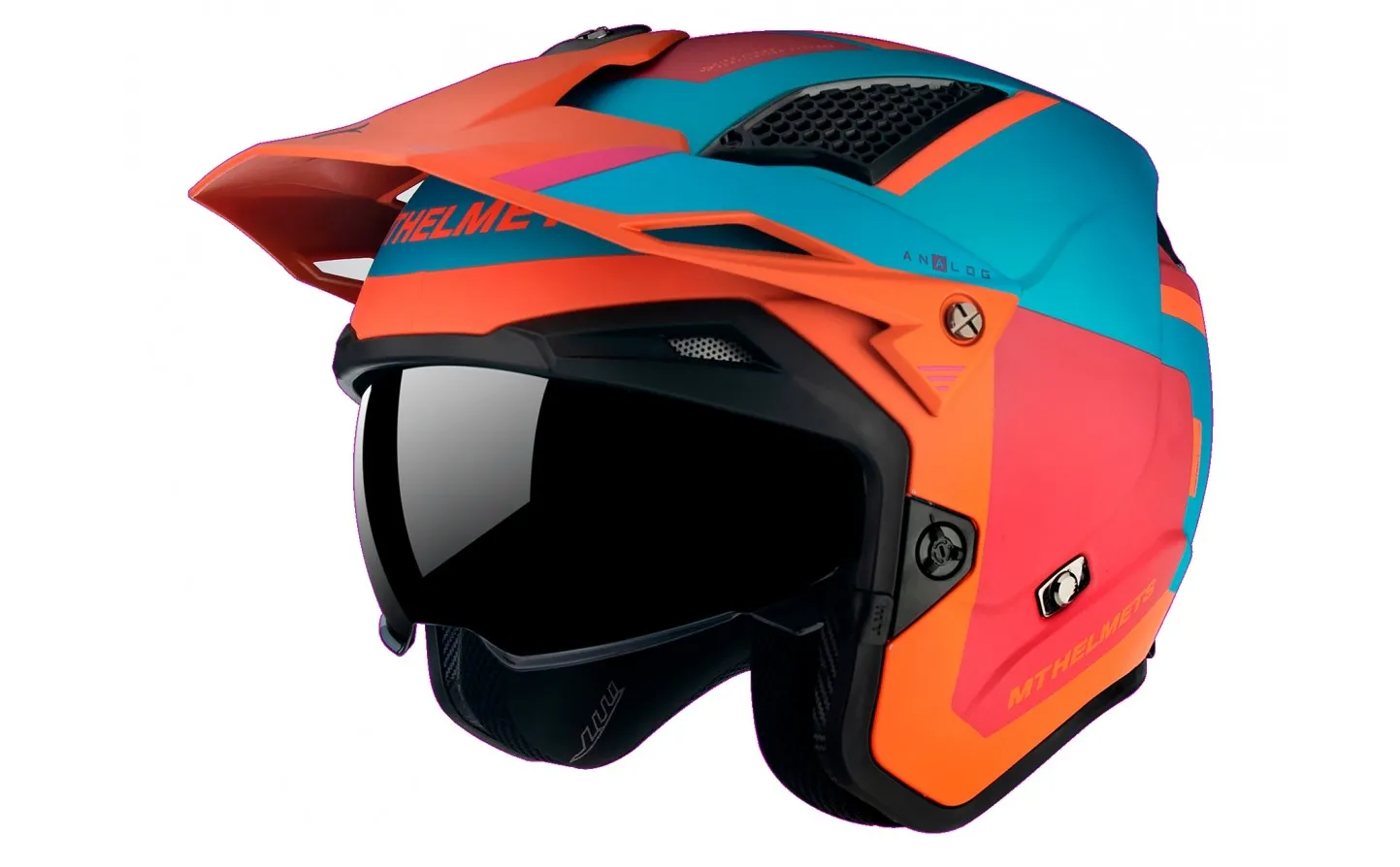 Casco Mt District Sv S Analog Naranja Azul Mate |13457943433|