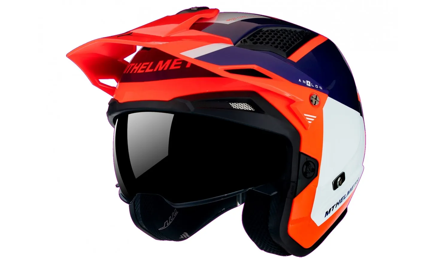Casco Mt District Sv S Analog Naranja Blanco Violeta Brillo |13457943513|