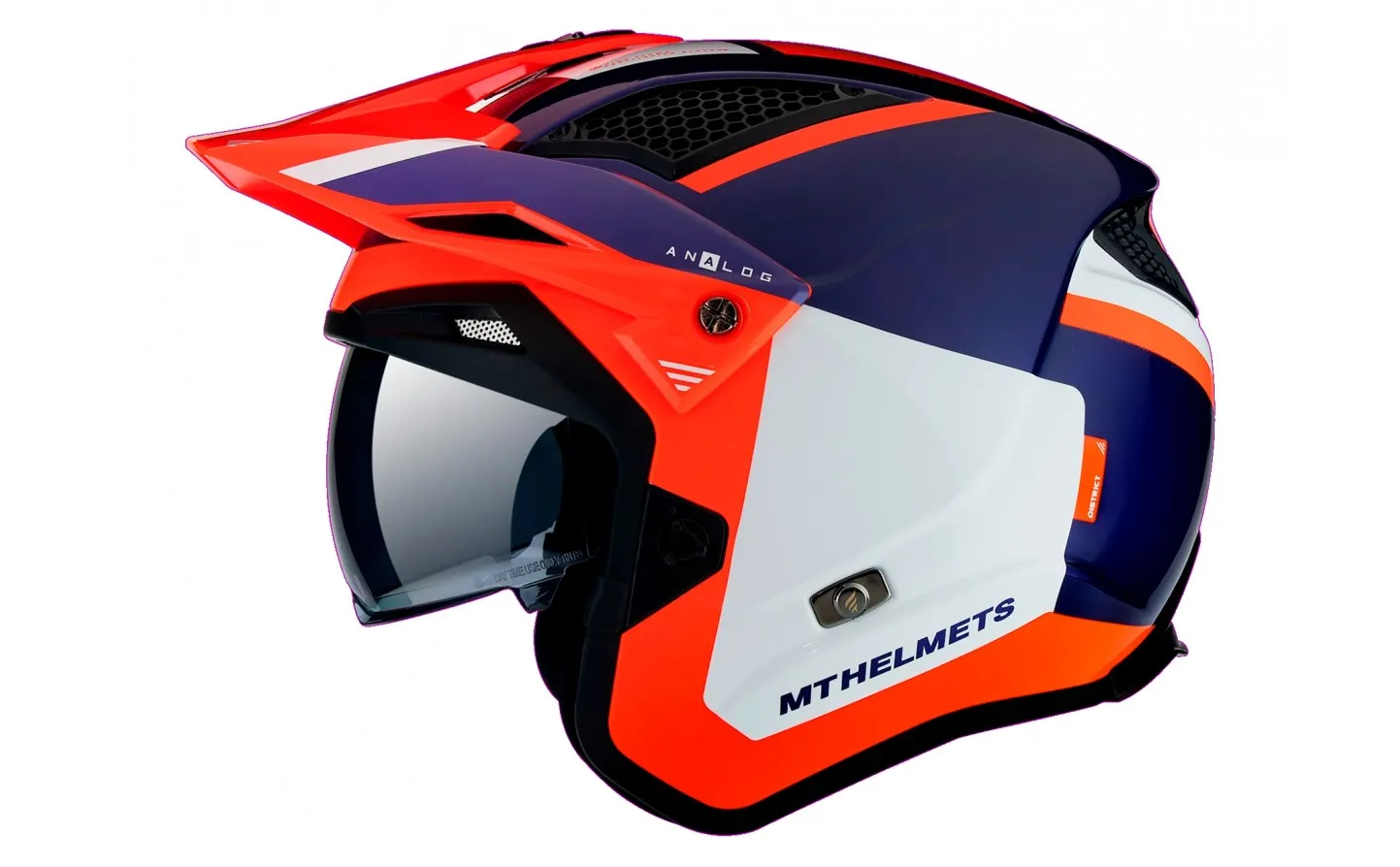 Casco Mt District Sv S Analog Naranja Blanco Violeta Brillo |13457943513|