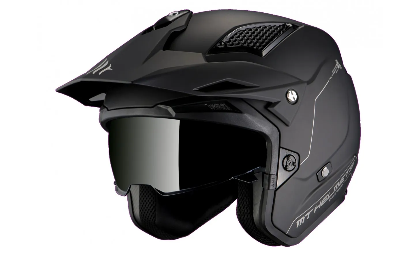 Casco Mt District Sv S Solid Negro Mate |13450000103|