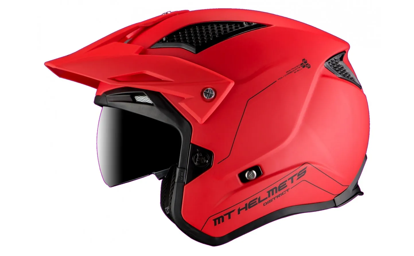 Casco Mt District Sv S Solid Rojo Mate |13450000533|