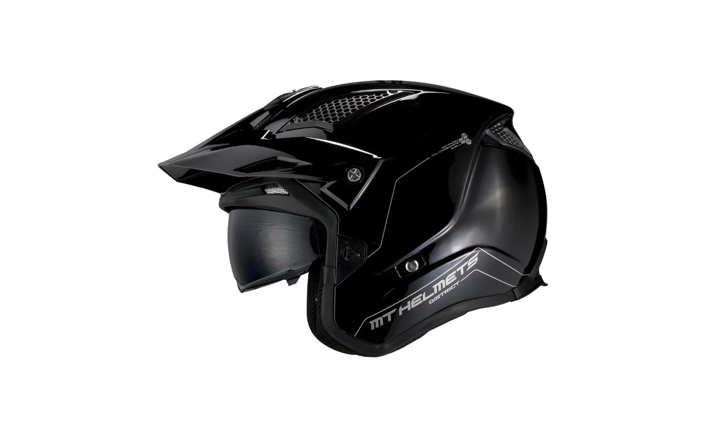 Casco MT District SV Solid Negro Brillo |12680000113|