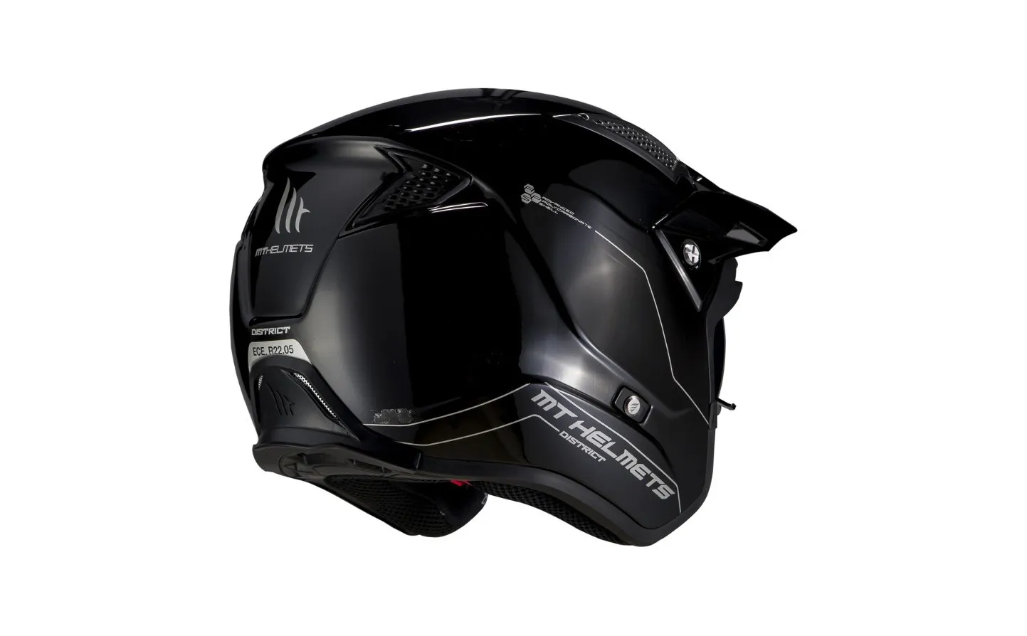 Casco MT District SV Solid Negro Brillo |12680000113|