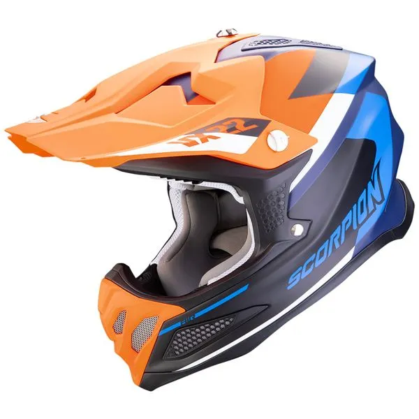 CASCO SCORPION VX22 AIR BETA BLUE MAT ORANGE 