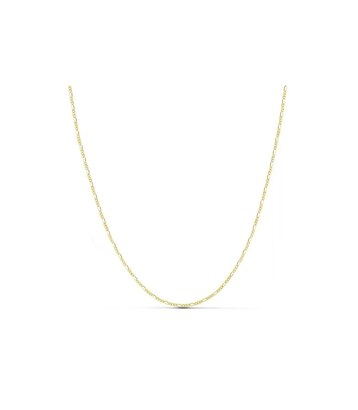 Chaîne cheval alternée triple, 1 mm 18 K 50cm