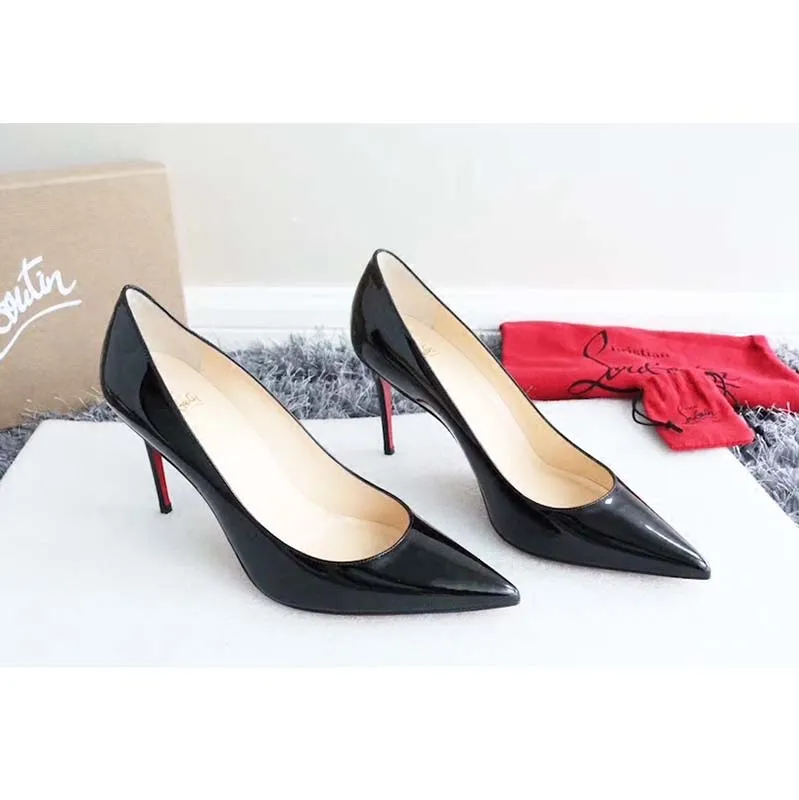 Christian Louboutin Mujer Decollete 554 Patent 85 mm Bombas Zapatos Negro