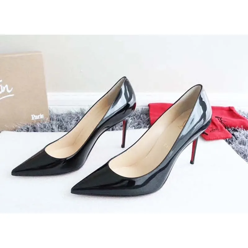 Christian Louboutin Mujer Decollete 554 Patent 85 mm Bombas Zapatos Negro