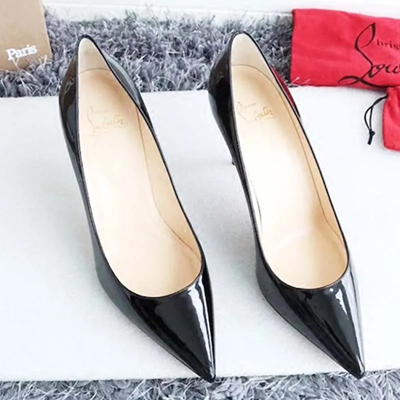 Christian Louboutin Mujer Decollete 554 Patent 85 mm Bombas Zapatos Negro