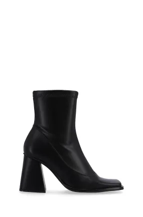 Clover Black Vegan Leather Ankle Boots