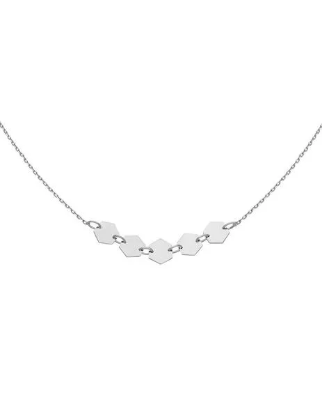 collar cluse hexágonos essentielle plateado