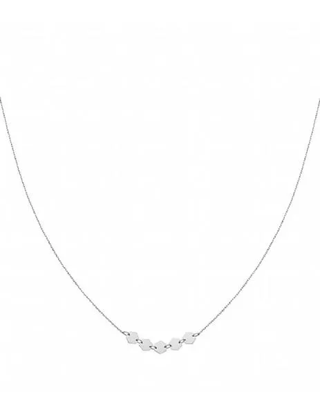 collar cluse hexágonos essentielle plateado