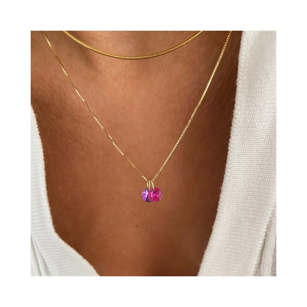 Collar Diamond Violeta Oro