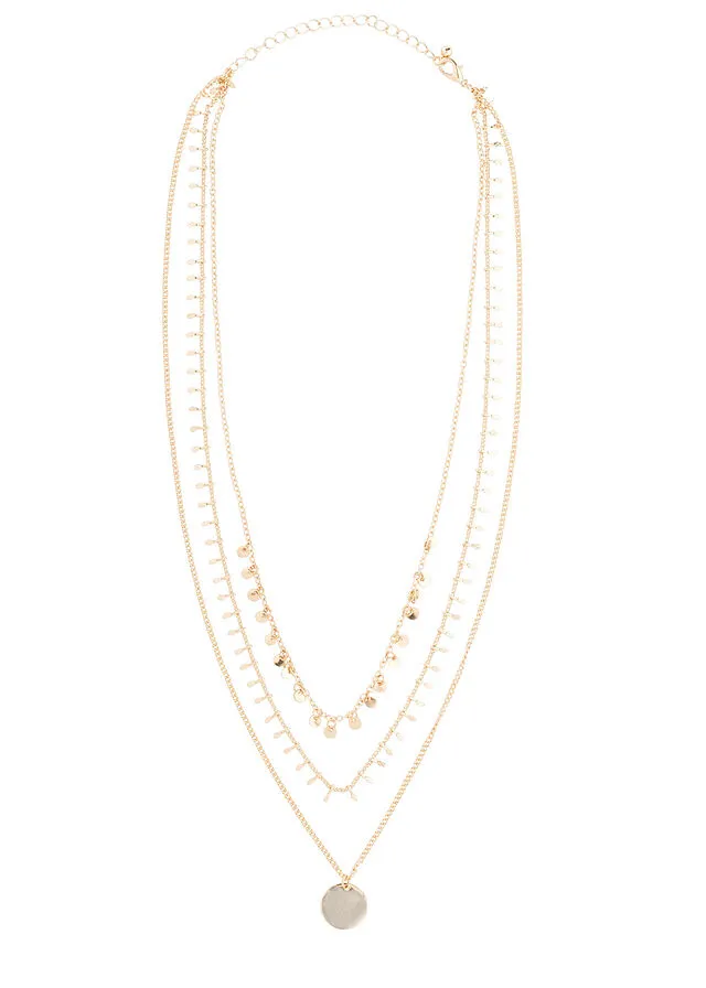 Collar múltiple (3 piezas) Dorado