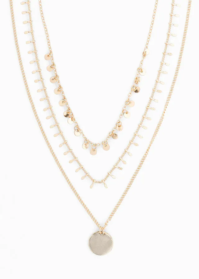 Collar múltiple (3 piezas) Dorado