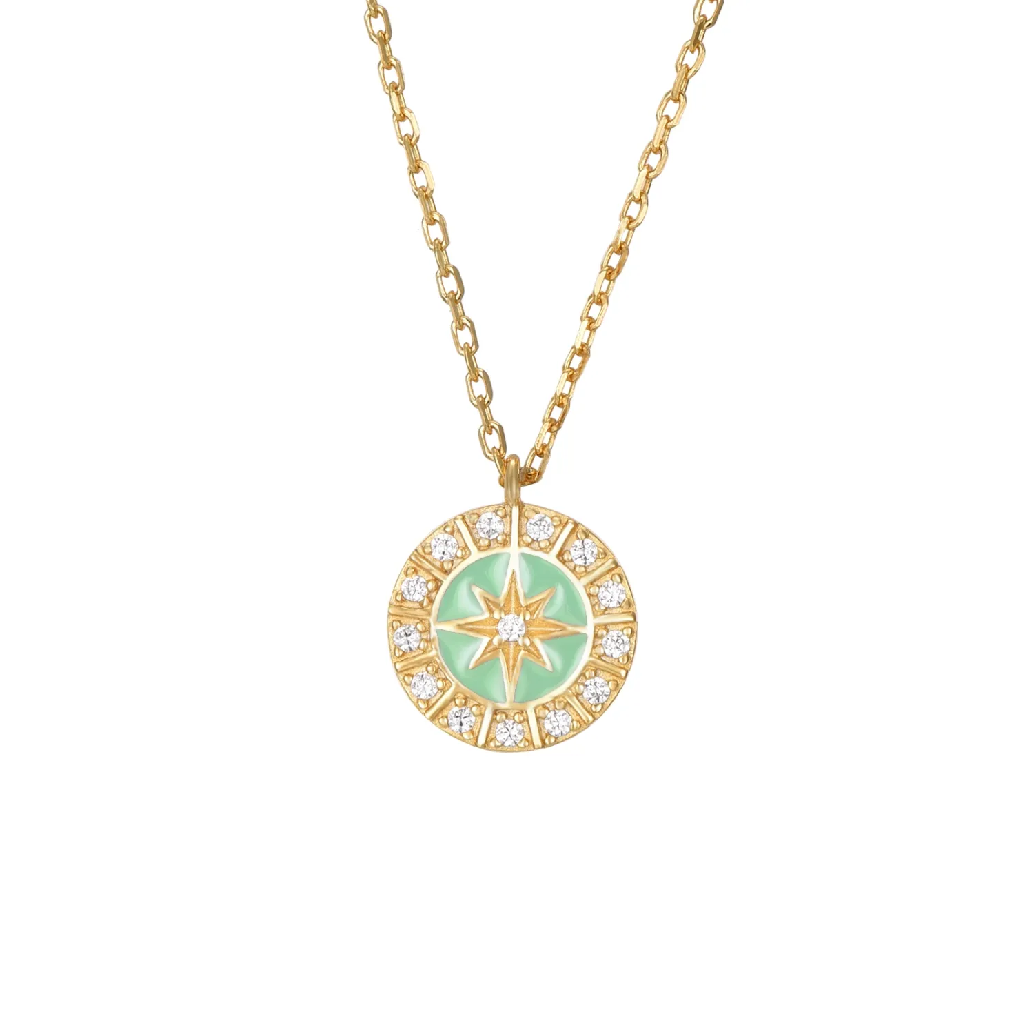 Collar Plata Xandar Gold Turquesa