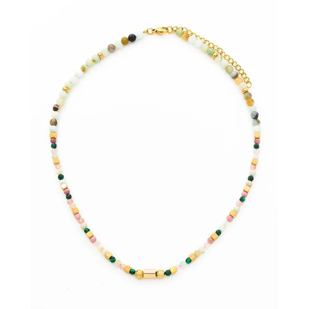 Collar Sabina Ágata Dentrítica Oro