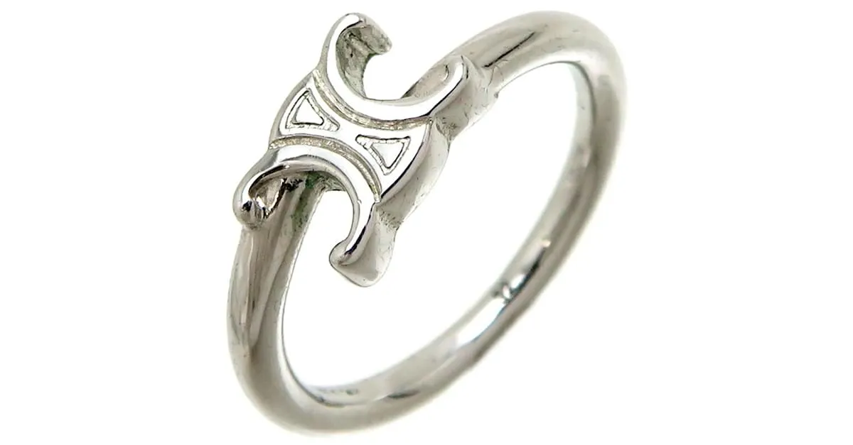 Céline Celine #52 Triomphe Anillo Asimétrico para Mujeres 