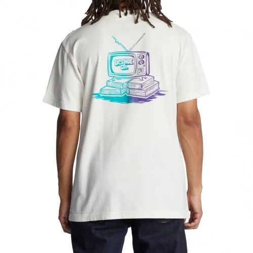 DC Shoes Watch And Learn Tee Lily White Enzyme Wash