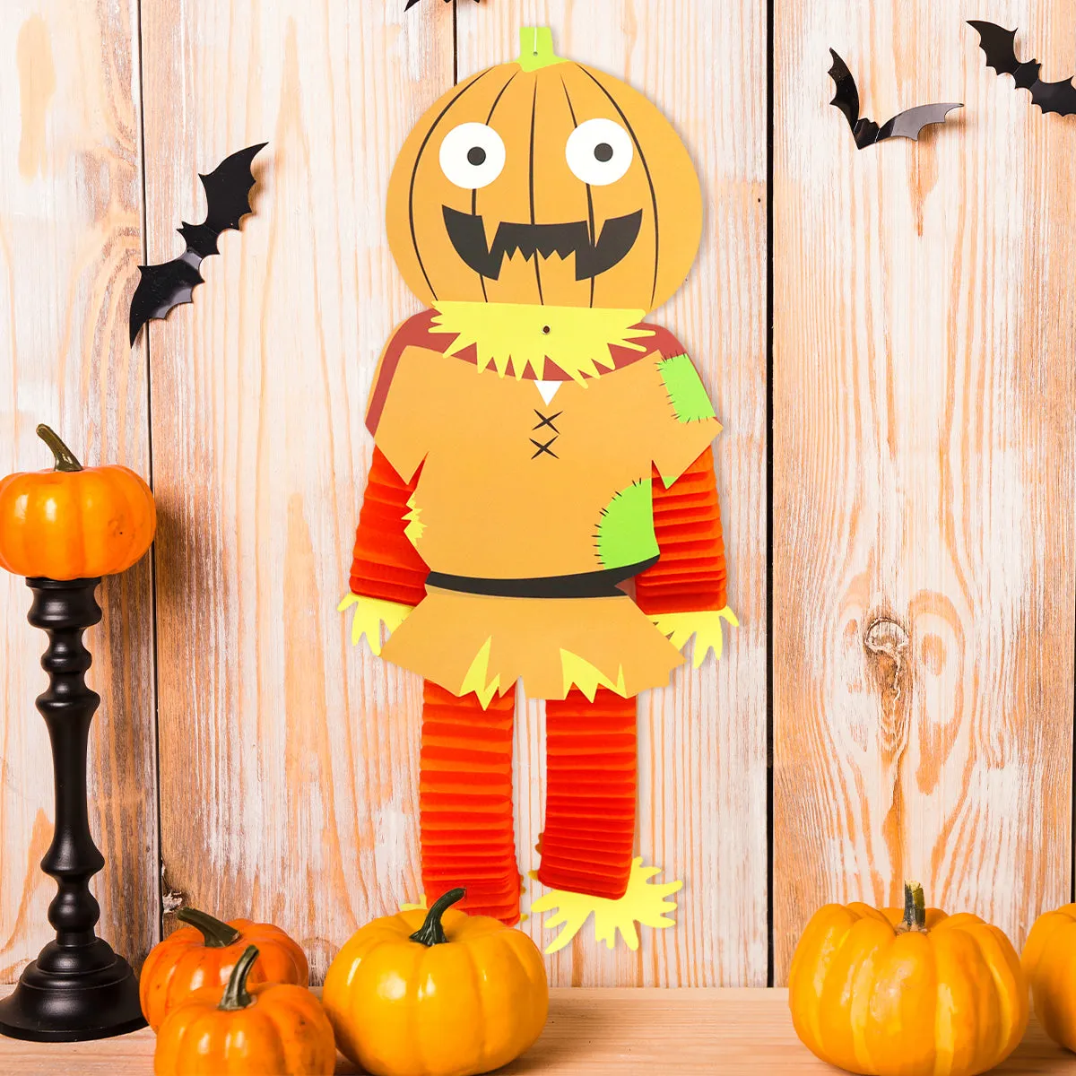 Decoración Colgante de Papel con Diseo de Calabaza