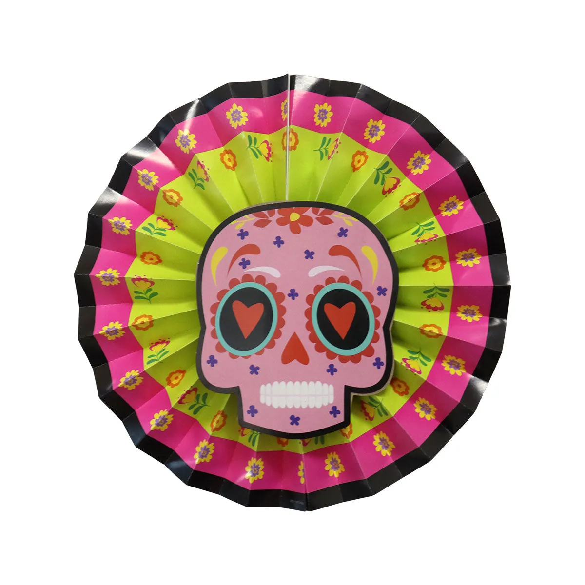 Decoración Colgante de Papel con Diseo de Calavera color Rosa