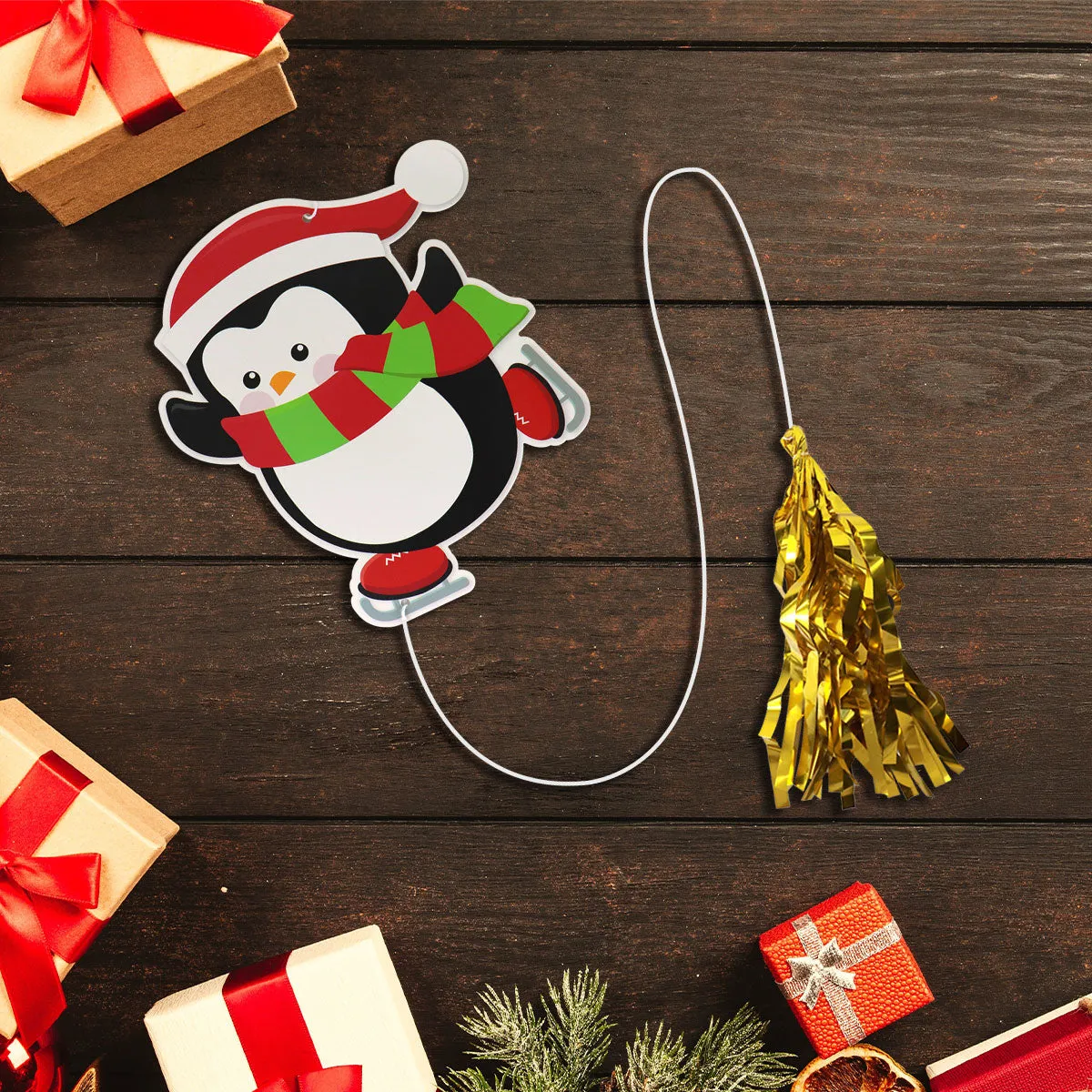 Decoración Colgante de Papel con Diseo de Pingüino