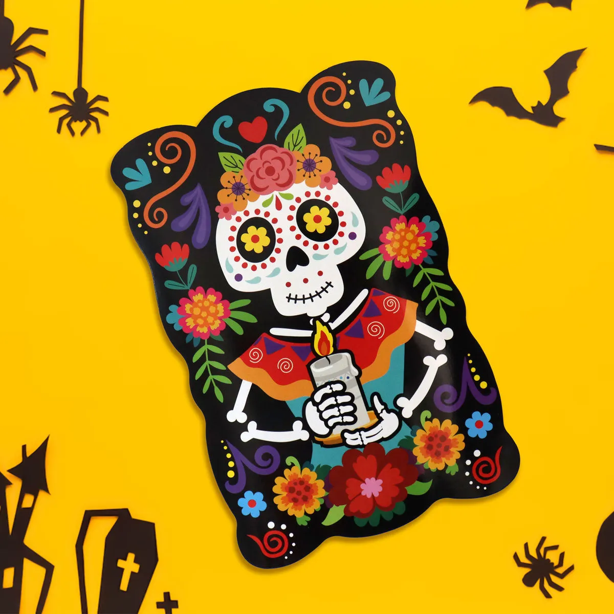 Decoración de Papel con Diseo de Catrina