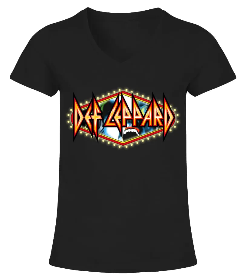 Def Leppard 2 BK Camiseta cuello pico Mujer