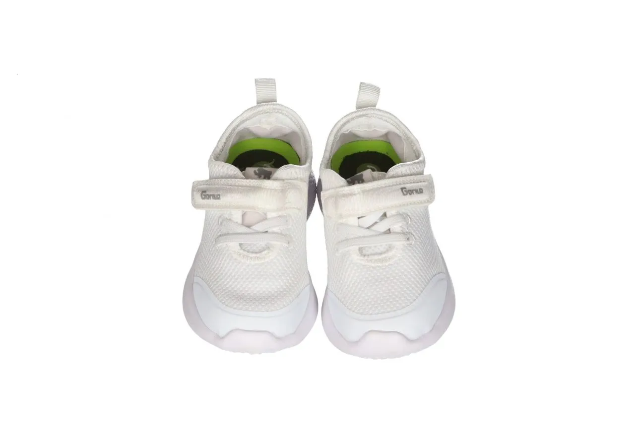 Deportivo Nylon Blanco Velcro Cordones Elasticos