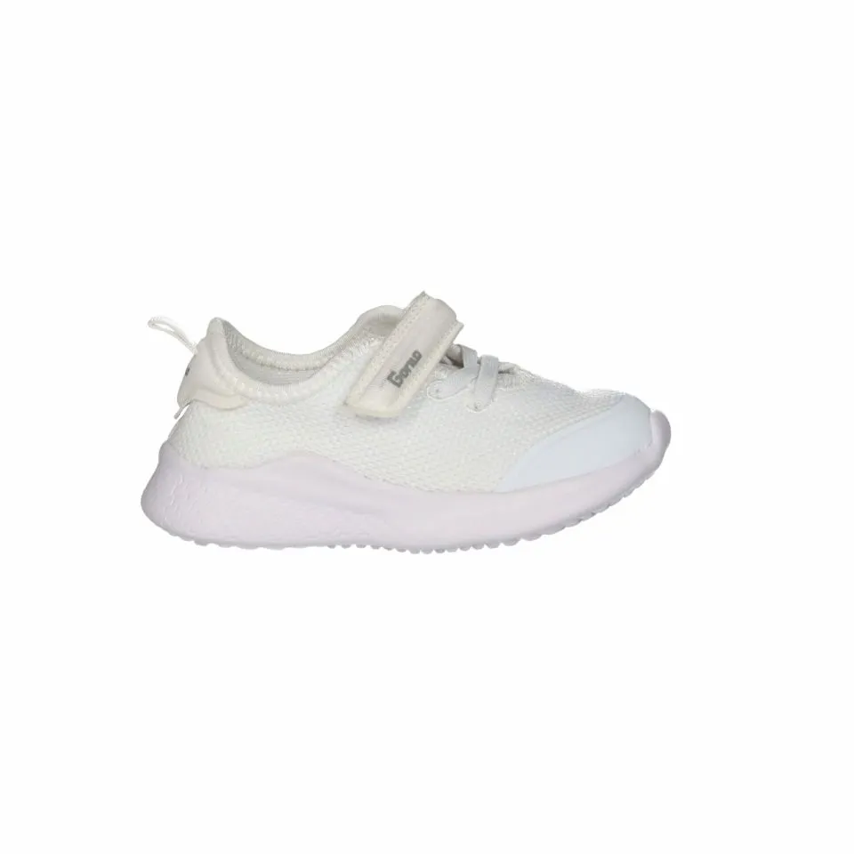 Deportivo Nylon Blanco Velcro Cordones Elasticos
