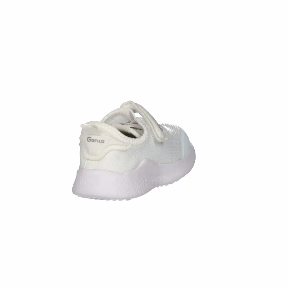 Deportivo Nylon Blanco Velcro Cordones Elasticos