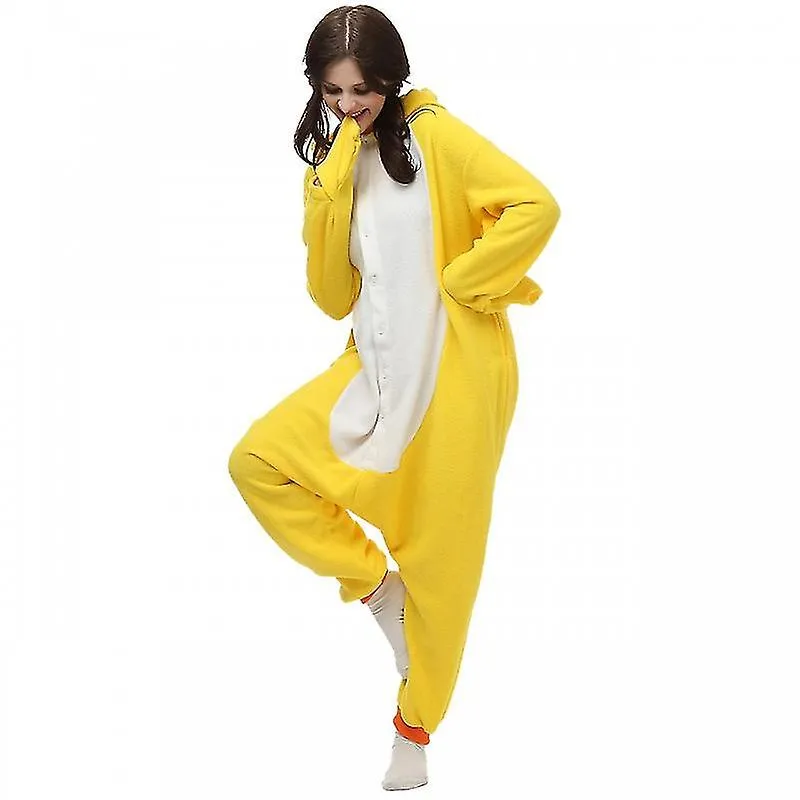 Disfraz de pato amarillo Pijama Onesie Kigurumi Jumpsuit Animal Hoodie