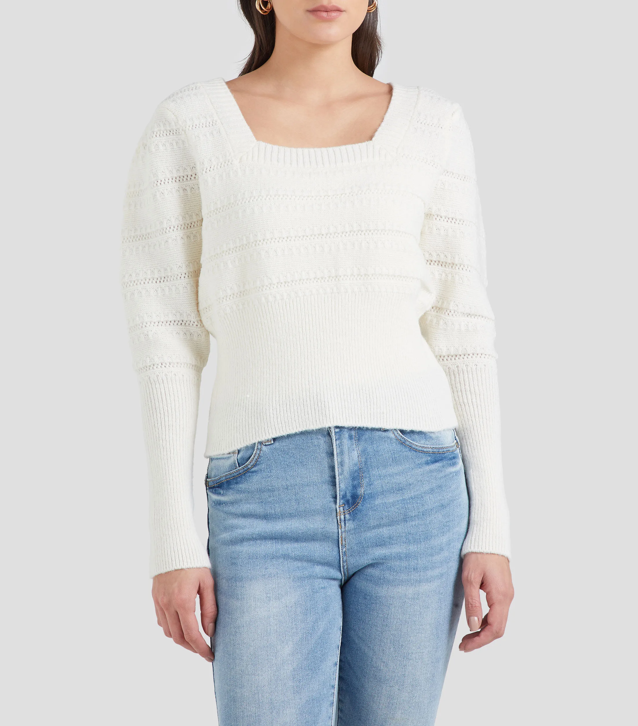 Epsilon Suéter de cuello cuadrado Mujer