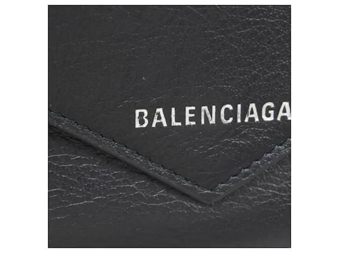 Everyday Billetera larga plegable de papel Balenciaga Negro 