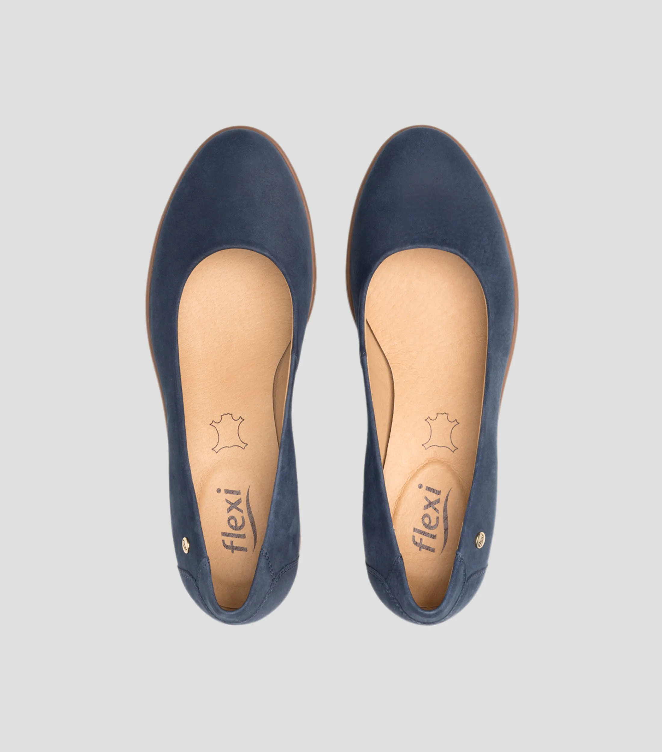 Flexi Zapatos Slip On Arel en piel con tacón bajo de cuña Mujer