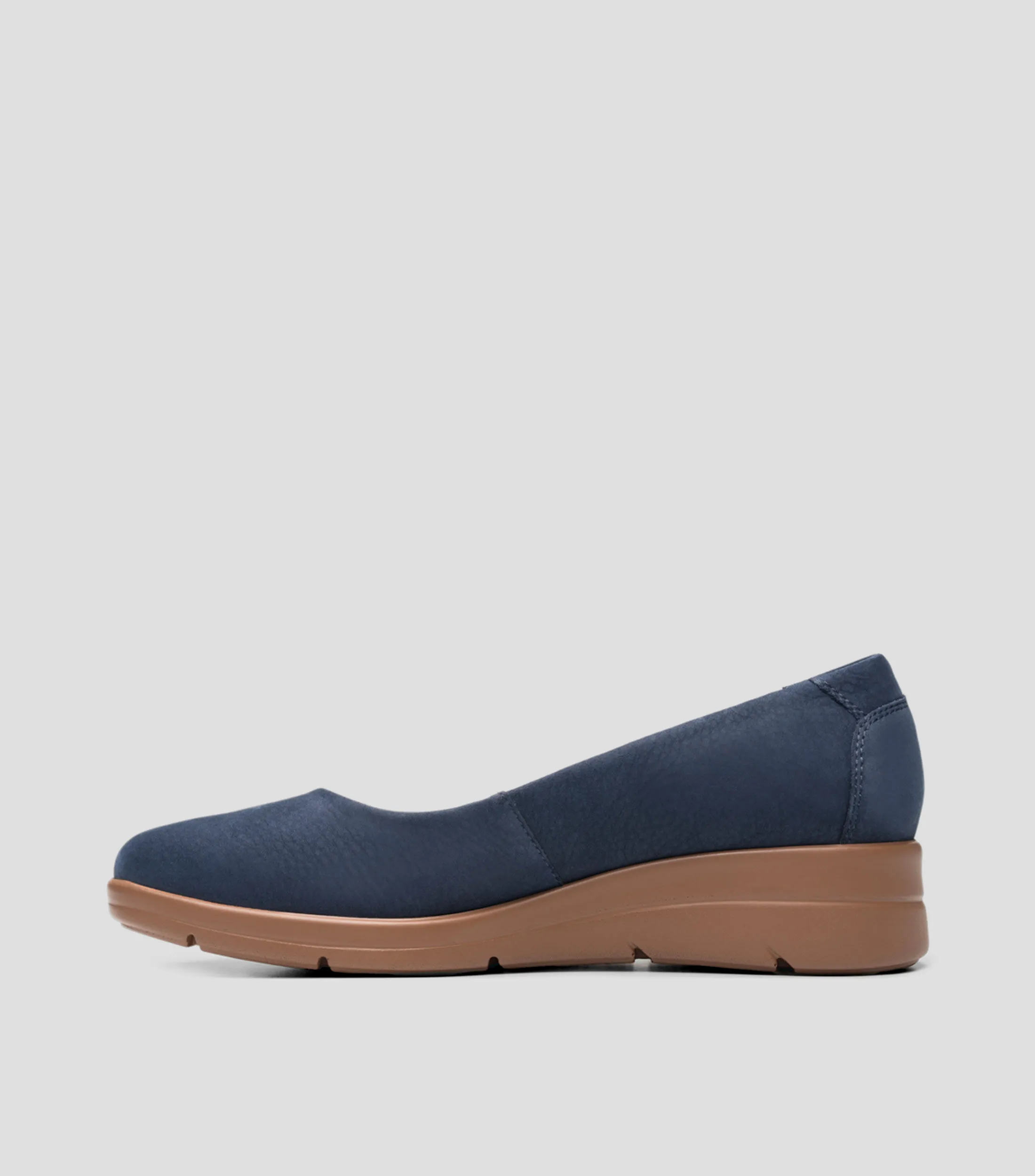Flexi Zapatos Slip On Arel en piel con tacón bajo de cuña Mujer