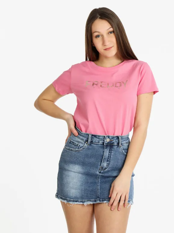Freddy Camiseta de mujer de manga corta con letras