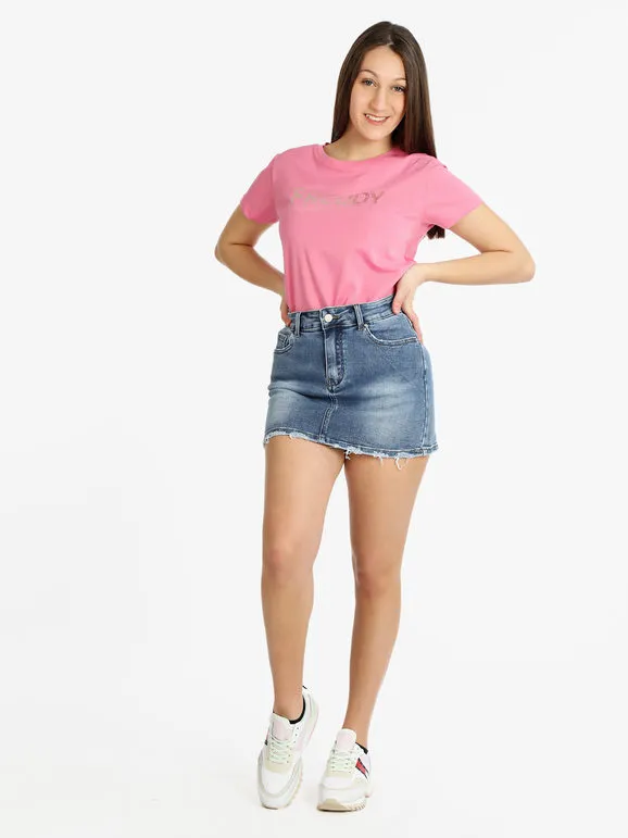 Freddy Camiseta de mujer de manga corta con letras