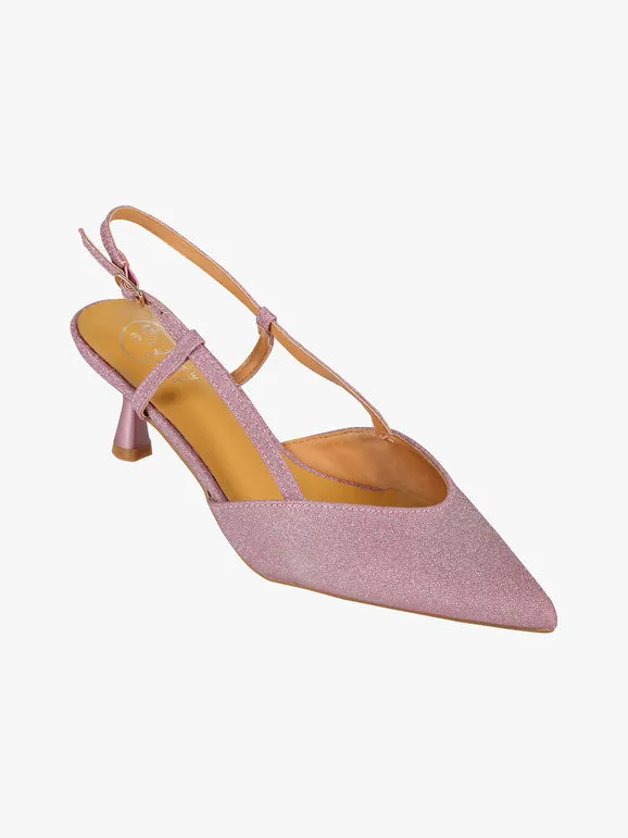 Galia Zapatos de salón de mujer con purpurina puntiaguda