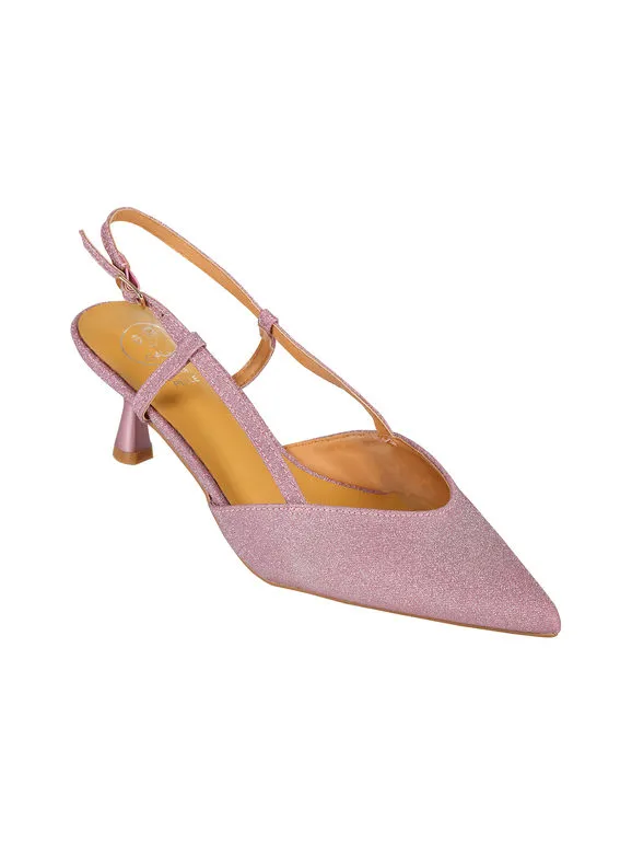 Galia Zapatos de salón de mujer con purpurina puntiaguda