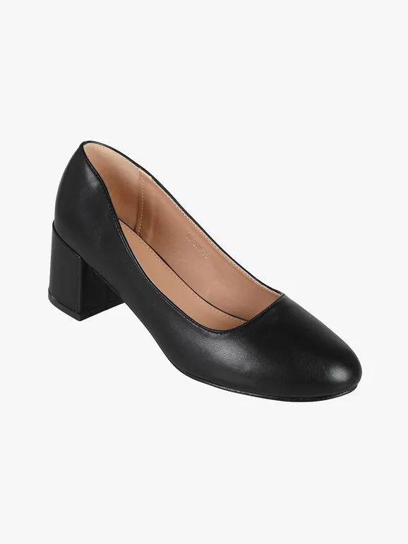 Gogo Shoes Zapatos de salón clásicos de mujer con tacones anchos.