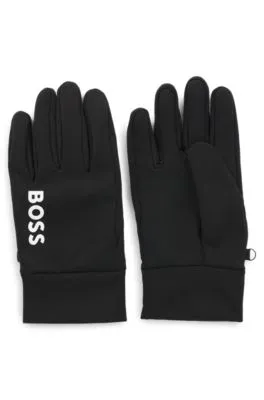 Guantes de correr con función táctil y logos estampados