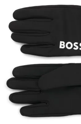 Guantes de correr con función táctil y logos estampados