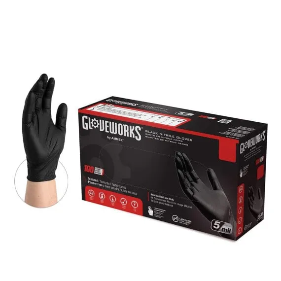 Guantes de Nitrilo Gloveworks de Grado Industrial XL